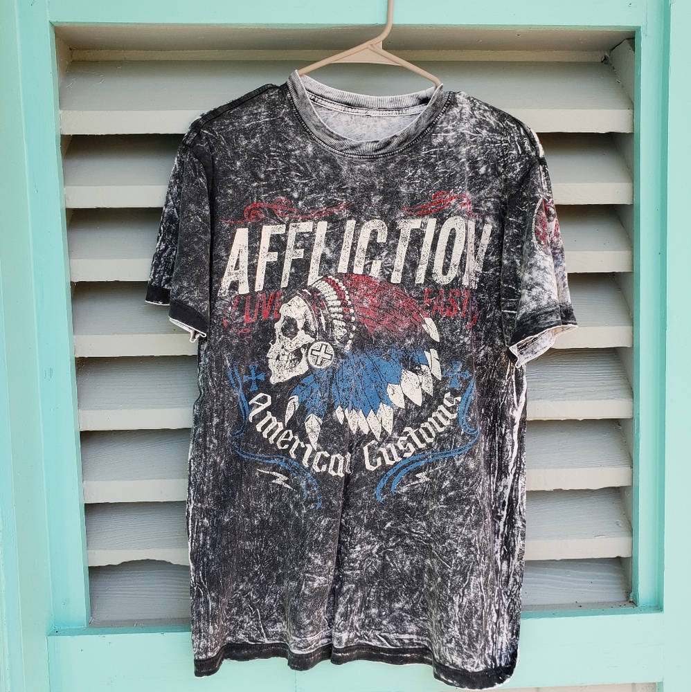 COPY - Men's Sz M Distressed Affliction Shirt